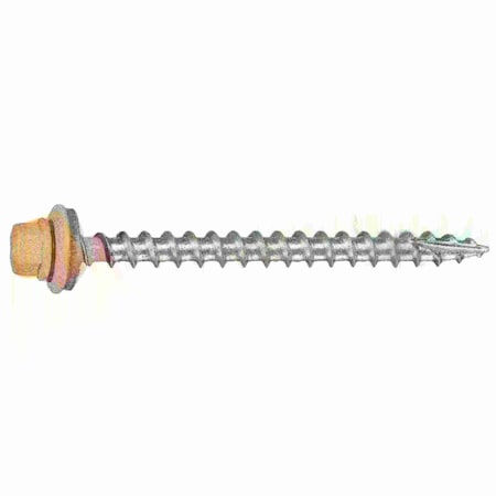 Midwest Fastener Self-Drilling Screw, #10 x 2-1/2 in, Painted Steel Flange Hex Head External Hex Drive, 69 PK 56031